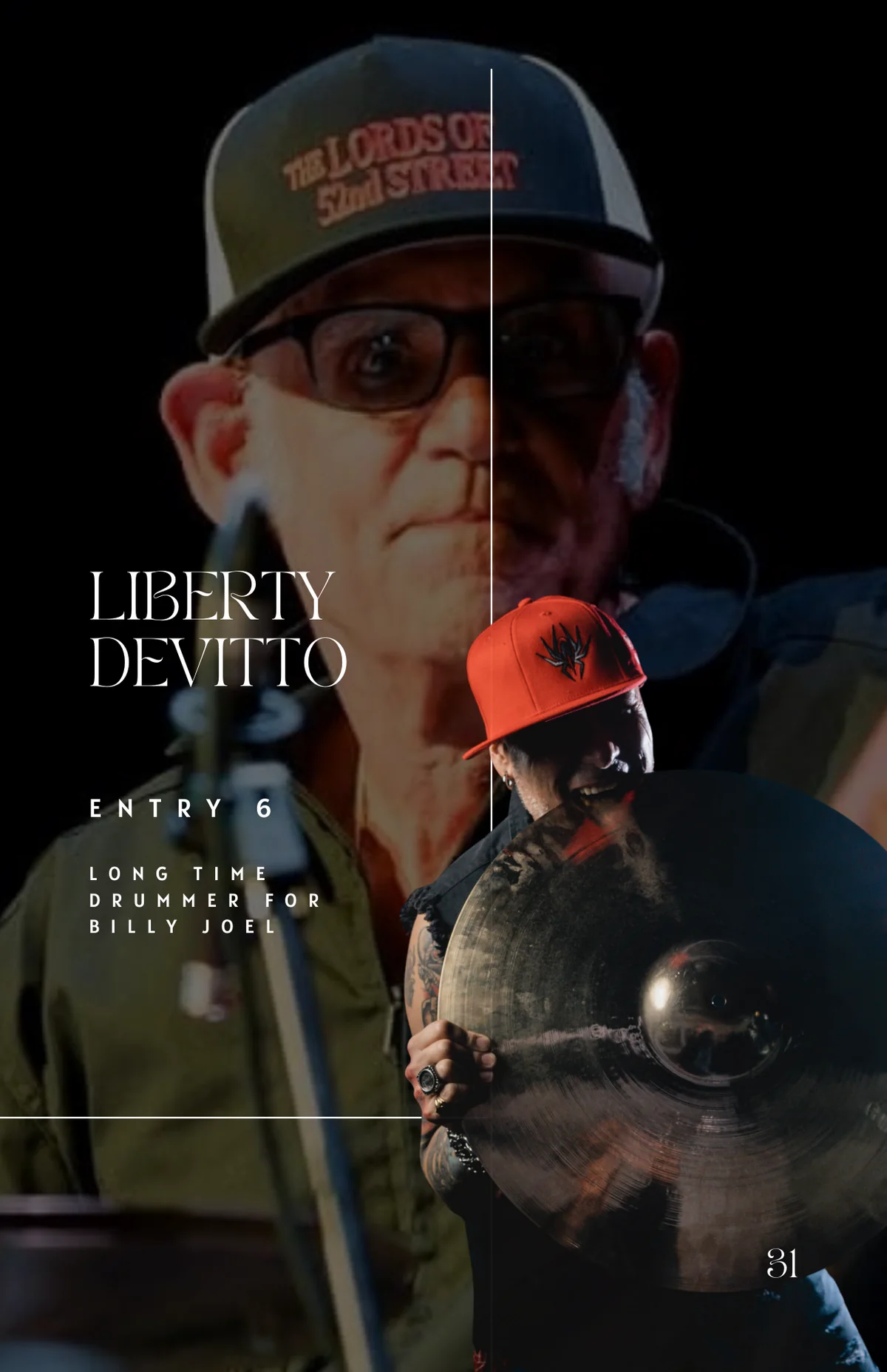 Chapter artwork featuring drummer Liberty DeVitto