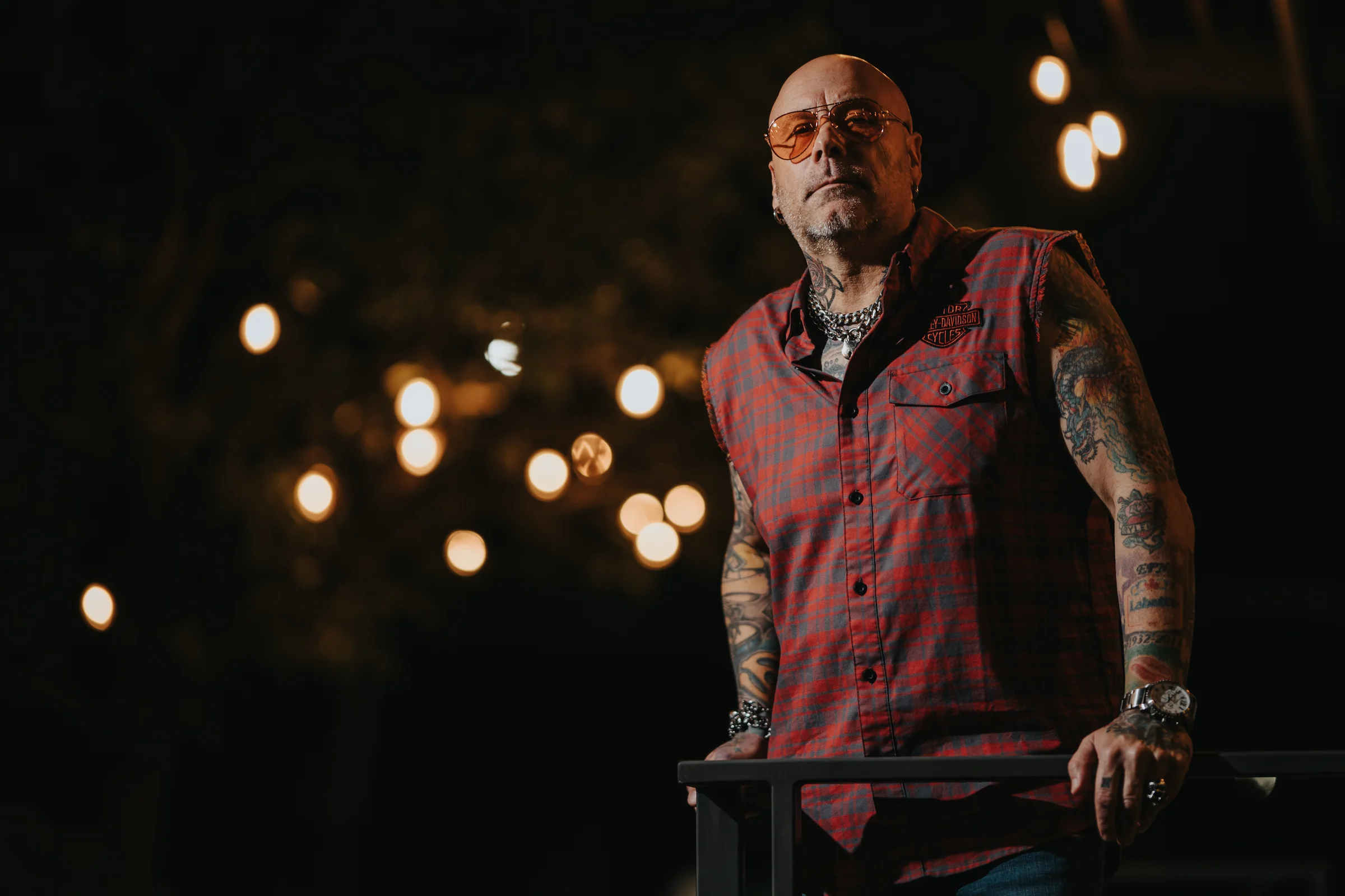 Shane Christopher Neal in a stage-lit editorial portrait